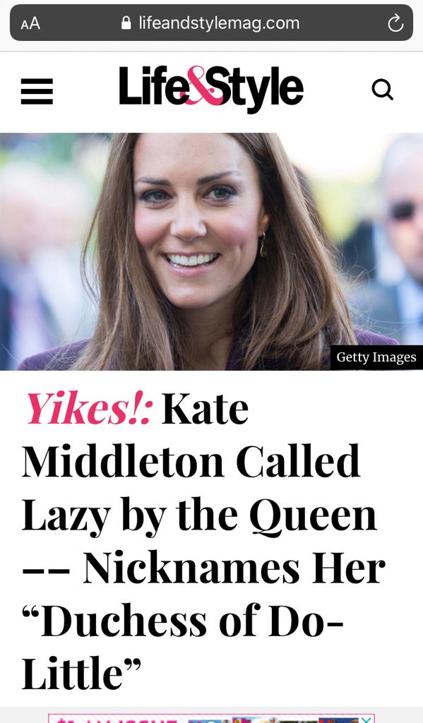 workshy Kate Middleton