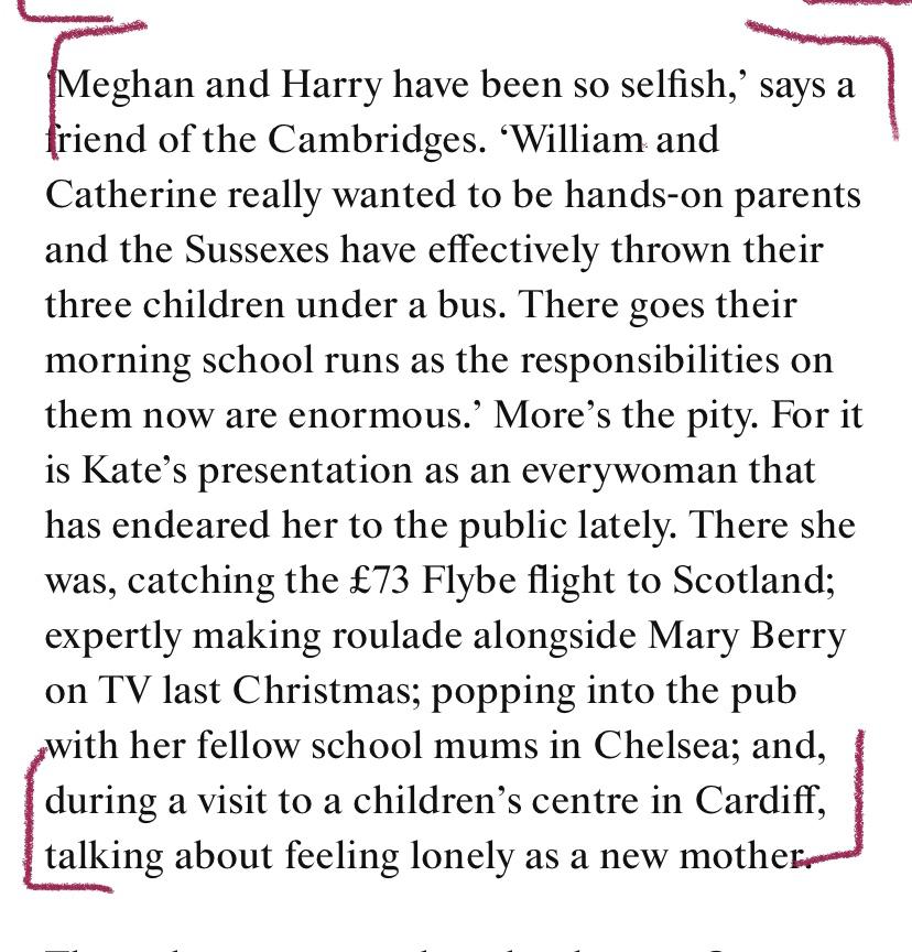 Kate blames Meghan and Harry