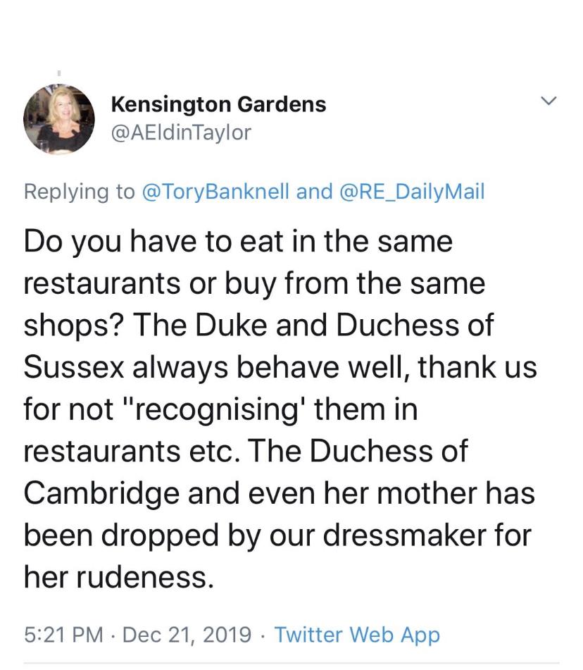 Kate and Carole exposed as rude
