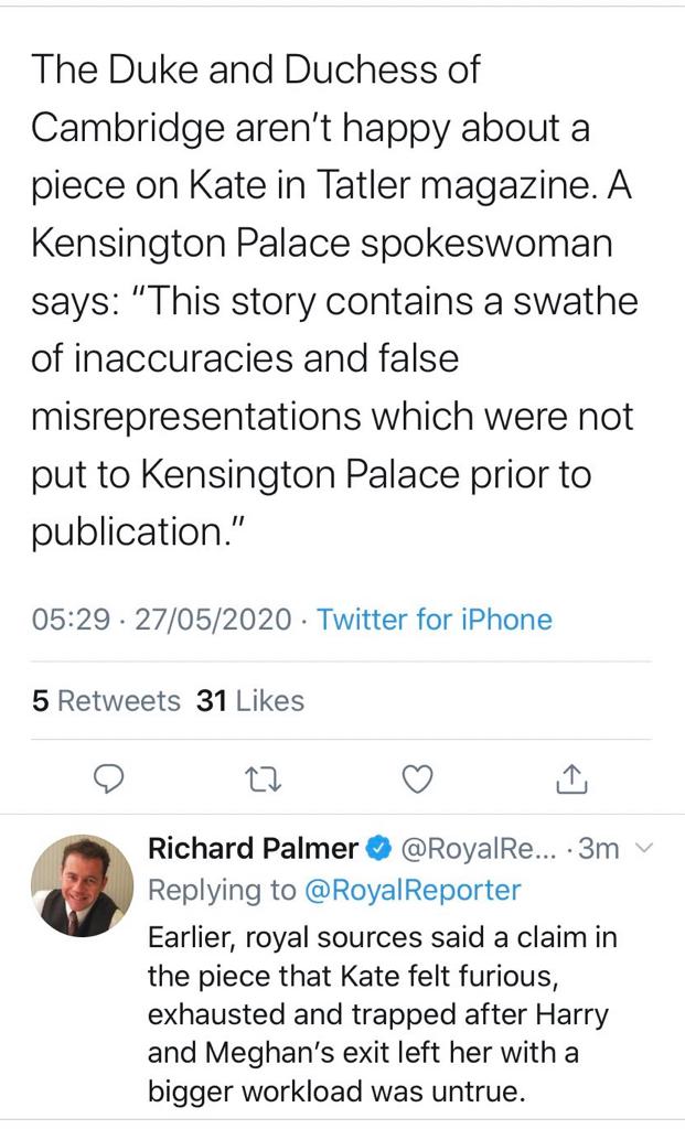 Royal Reportes defending Kate