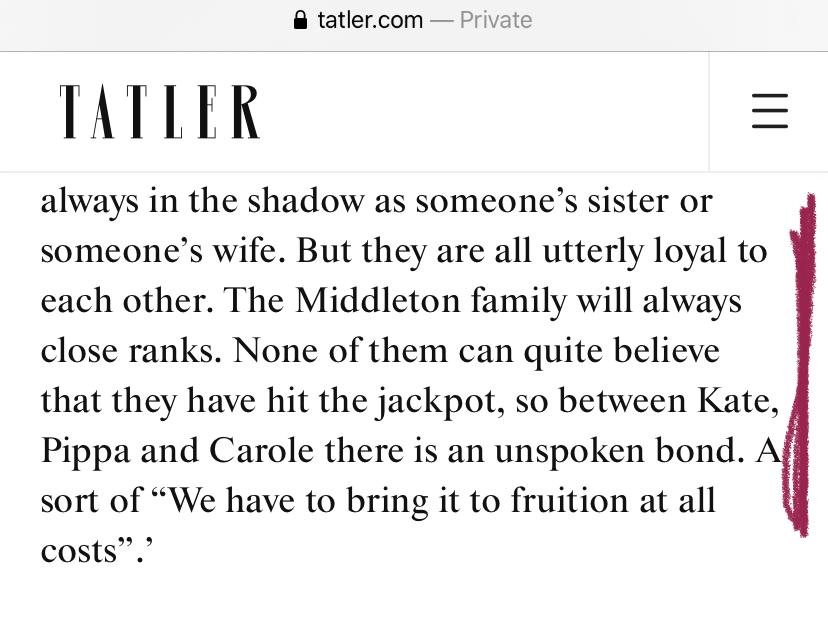 Tatler shades Middleton family