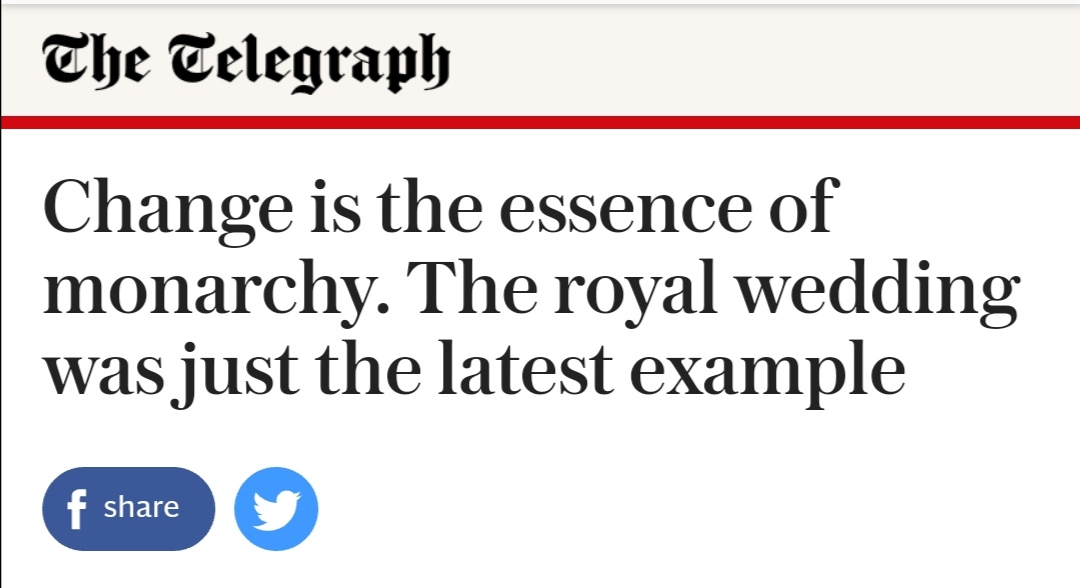 Change is essence of monarchy claims The Telegraph